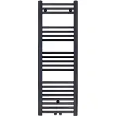 Klea Handdoekradiator Middenaansluiting 1200x400cm 458 Watt Geborsteld Mat Zwart