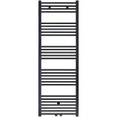 Klea Handdoekradiator Middenonderaansluiting 1100x400mm 390 Watt Geborsteld Mat Zwart