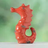 Boltze Zeepaard - Terra Cotta - Keramiek - 35cm - XL
