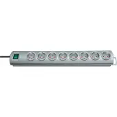 Brennenstuhl Primera-Line stekkerdoos 8-voudig zilver 2m H05VV-F 3G1,5 *FR/BE*