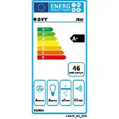 NOVY Wandkap Vision 75cm Zwart Glas 7850