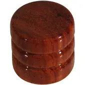 Boston Elegante KWB-350 Houten Dome Knop van Bubingga met 2 Ringen - 19x18 mm