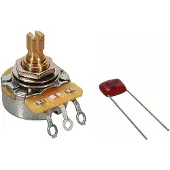 Fender 500K potentiometer, .375 length bushing, with .022mf capacitor