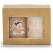Rustik Lys kaarsen kerst apricot 4x6 cm