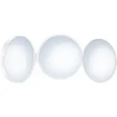 Smedbo Driezijdige Make-up Spiegel Outline Lite 10 cm Wit