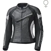 Held Debbie II Geperforeerd Dames Zwart Wit Leren Motorjas Maat 44