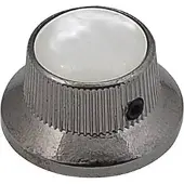Boston KBN-261 Bellknop met Parelmoer Inleg - Zwart Nikkel