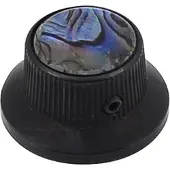 Boston Elegante KB-262 belknop met abalone inleg - Zwart