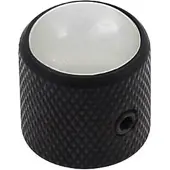 Boston KB-236 zwarte dome knop met parelmoer inleg - 18x18mm