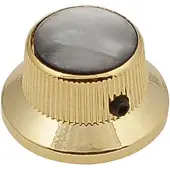 Boston KG-263 Belknop met Zwarte Parel Inleg in Goud