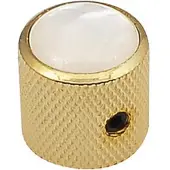 Boston KG-236 Gouden Dome Knoop met Parelmoer Inleg 18x18mm