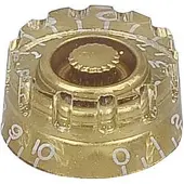 Boston KG-112 Snelheidsknop - Transparant Goud met Genotched Edge
