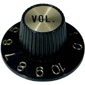 Boston KG-260-V Witch Hat Knop met Gouden Kap - Zwart Volumeknop