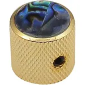 Boston KG-237 gouden dome knop met abalone inlay - 18x18mm