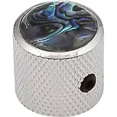 Boston KN-237 Dome Knop met Abalone Inleg - 18x18mm, Chroomafwerking