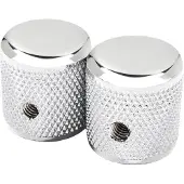 Fender 1958 Telecaster Knurled Knoppen Set - Chroom (2 Stuks)