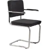 Zuiver Eetkamerstoel Ridge Rib Kink Armchair Black