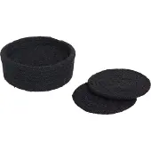 Dixie Ella glasonderzetters Ø10,5 cm 6-pack Pure black