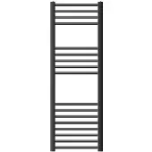 LuxeBath Badkamerradiator Sahara 400x1200 mm antraciet gebogen met zijaansluiting