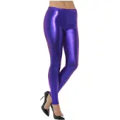 Smiffys Leuke blauwe metallic disco legging uit de jaren 80