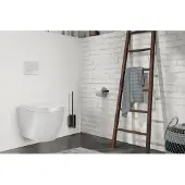 Zack Carvo Toiletborstelhouder - open - wandmontage - zwart 40507