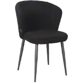 Label51 Whirl eetkamerstoel teddy zwart - set van 2 stoelen