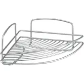 Metaltex Onda Badkamerrek Hoekplank – 22x22x11 cm – Zilver – Metaal Polytherm coating – 5 Jaar Garantie