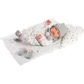 Llorens pop Tina met wolk kleed - 43 cm