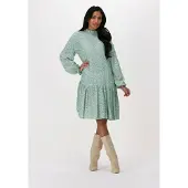 NA-KD Dames Jurken Frill Detail Mini Dress - Groen - Maat 34