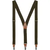Fjällräven - Singi Leather Clip Suspenders - Bretels One Size, olijfgroen