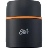 Esbit thermoskan/voedselcontainer, roestvrij staal, zwart, 500 ml, dubbelwandig, geïsoleerd