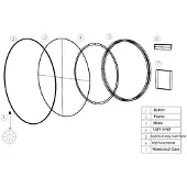 Wiesbaden Novi spiegel rond met LED, dimbaar 100 cm mat zwart