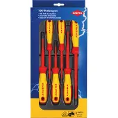Knipex Schroevendraaierset VDE 6-delig Plat, Kruiskop Phillips