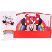 Disney Minnie Mouse - Toilettas, transparant + Manchetknopen, Elastiekjes
