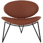 AYTM Semper loungestoel Black-cognac
