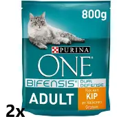 Purina One - Adult - Kip & Granen - Kattenvoer - 2x800g