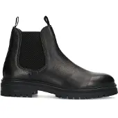 Manfield Zwarte leren chelsea boots | Maat 41