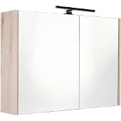 Best design Happy spiegelkast met verlichting 60x60cm eiken