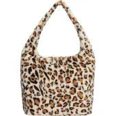 Beagles Fluffy Teddy Shopper Navarra Leopard Beige
