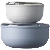 Omada Lunchbox Pull Box Rond Blauw/Wit (2-Delig)