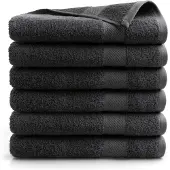 DoubleDry Handdoeken set 70 x 140 cm 6 stuks 100% zacht katoen 500 g/m2 6x