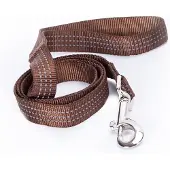Nobleza Reflecterende Hondenriem - Nylon - 120 cm - Bruin