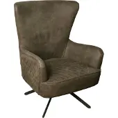 Ptmd collection PTMD Reily PU fauteuil draaiend groen (72x80.5x98cm)