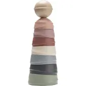 BIBS Wobble tower - stapeltoren - Pastel rainbow