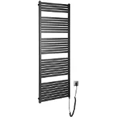 Sapho Tondi elektrische radiator zwart mat 60x169cm 800W