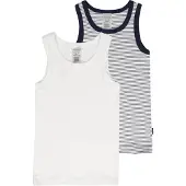 Schiesser Onderhemd blauw / wit