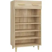 vidaXL Schoenenkast 60x35x105 cm bewerkt hout sonoma eikenkleurig