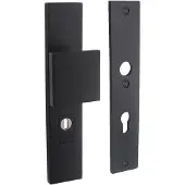 Intersteel Veiligheidsbeslag SKG3 rechthoekig duwer/geen kruk PC72mm kerntrekbeveiliging - mat zwart