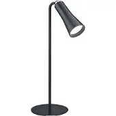 TRIO REALITY MAXI - Tafellamp - Zwart mat - Oplaadbaar - incl. 1x SMD 2 W - 4-stappen TOUCH - USB-aansluiting - Accuvoeding - Klemlamp