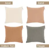 Tiseco Sierkussen - Cotton Club Kleur: Indian Tan